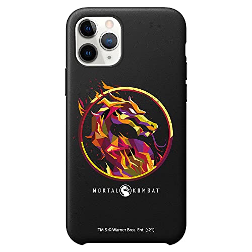 Schutzhülle für iPhone 11 Pro Schwarz Mortal Kombat Logo Fire von Personalaizer