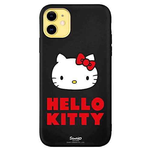 Schutzhülle für iPhone 11 Schwarz mit Hello Kitty Logo von Personalaizer