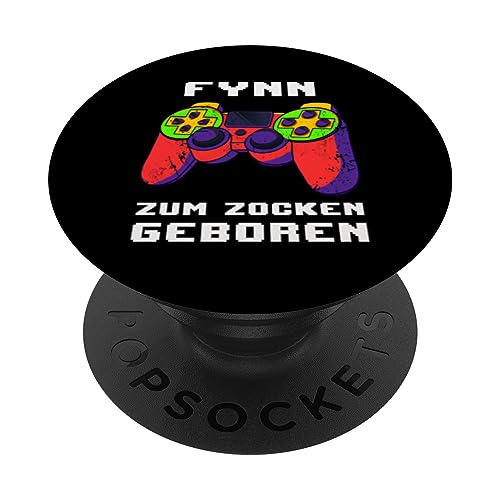 Fynn - Zum Zocken Geboren - Personalisiert PopSockets Klebender PopGrip Fynn - Zum Zocken Geboren - Personalisiert PopSockets Klebender PopGrip von Personalisierte Gaming Geschenke Und Gamer Sprüche
