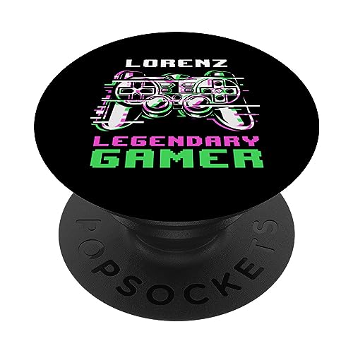 Lorenz - Legendary Gamer - Personalisiert PopSockets mit austauschbarem PopGrip von Personalisierte Gaming Geschenke Und Gamer Sprüche