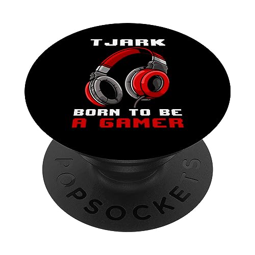 Tjark - Born To Be A Gamer - Personalisiert PopSockets mit austauschbarem PopGrip von Personalisierte Gaming Geschenke Und Gamer Sprüche