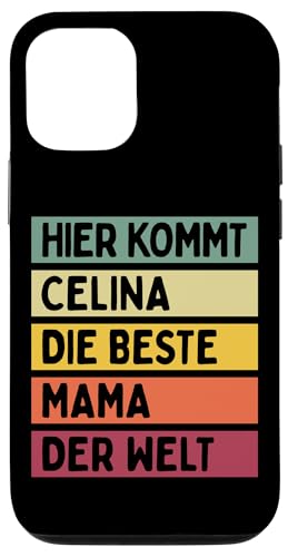 Hier Kommt Celina Die Beste Mama Der Welt Muttertag Retro Hülle für iPhone 12/12 Pro Hier Kommt Celina Die Beste Mama Der Welt Muttertag Retro Hülle für iPhone 12/12 Pro von Personalisierte Geschenke Celina