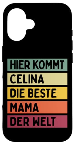 Hier Kommt Celina Die Beste Mama Der Welt Muttertag Retro Hülle für iPhone 16 Hier Kommt Celina Die Beste Mama Der Welt Muttertag Retro Hülle für iPhone 16 von Personalisierte Geschenke Celina