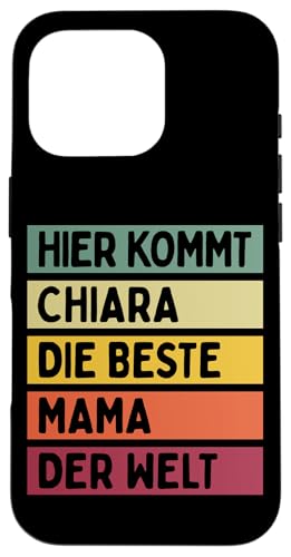 Hier Kommt Chiara Die Beste Mama Der Welt Muttertag Retro Hülle für iPhone 16 Pro Hier Kommt Chiara Die Beste Mama Der Welt Muttertag Retro Hülle für iPhone 16 Pro von Personalisierte Geschenke Chiara