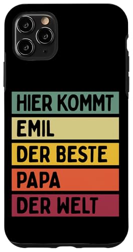 Hier Kommt Emil Der Beste Papa Der Welt Vatertag Retro Hülle für iPhone 11 Pro Max Hier Kommt Emil Der Beste Papa Der Welt Vatertag Retro Hülle für iPhone 11 Pro Max von Personalisierte Geschenke Emil