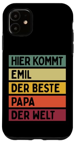 Hier Kommt Emil Der Beste Papa Der Welt Vatertag Retro Hülle für iPhone 11 Hier Kommt Emil Der Beste Papa Der Welt Vatertag Retro Hülle für iPhone 11 von Personalisierte Geschenke Emil