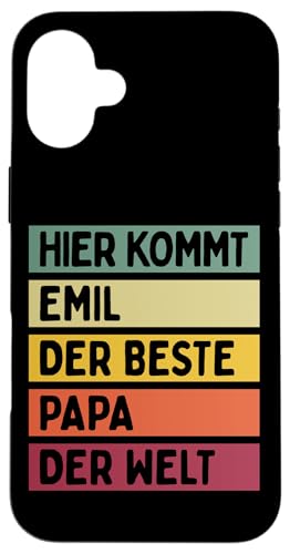Hier Kommt Emil Der Beste Papa Der Welt Vatertag Retro Hülle für iPhone 16 Plus Hier Kommt Emil Der Beste Papa Der Welt Vatertag Retro Hülle für iPhone 16 Plus von Personalisierte Geschenke Emil