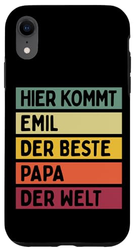 Hier Kommt Emil Der Beste Papa Der Welt Vatertag Retro Hülle für iPhone XR Hier Kommt Emil Der Beste Papa Der Welt Vatertag Retro Hülle für iPhone XR von Personalisierte Geschenke Emil