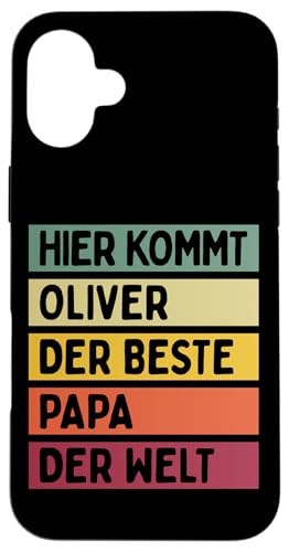 Hier Kommt Oliver Der Beste Papa Der Welt Vatertag Retro Hülle für iPhone 16 Plus Hier Kommt Oliver Der Beste Papa Der Welt Vatertag Retro Hülle für iPhone 16 Plus von Personalisierte Geschenke Oliver