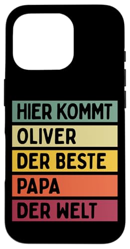 Hier Kommt Oliver Der Beste Papa Der Welt Vatertag Retro Hülle für iPhone 16 Pro Hier Kommt Oliver Der Beste Papa Der Welt Vatertag Retro Hülle für iPhone 16 Pro von Personalisierte Geschenke Oliver