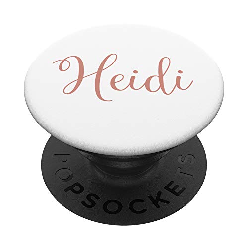 Heidi Personalisierbarer Name in Rosa und Weiß PopSockets mit austauschbarem PopGrip von Personalized Custom Names by M.Kokolo