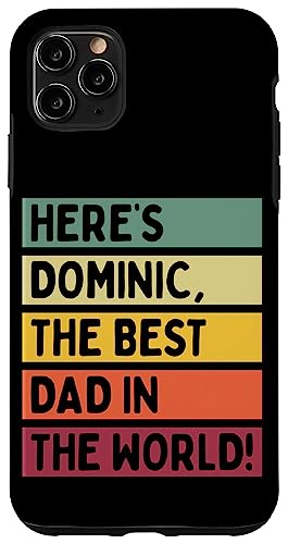 Hier ist Dominic, der beste Vater der Welt, Vatertag, Retro Hülle für iPhone 11 Pro Max Hier ist Dominic, der beste Vater der Welt, Vatertag, Retro Hülle für iPhone 11 Pro Max von Personalized Gift Ideas Dominic