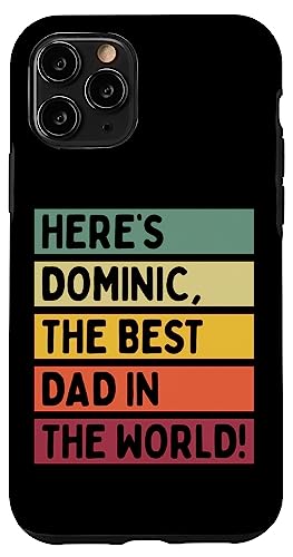 Hier ist Dominic, der beste Vater der Welt, Vatertag, Retro Hülle für iPhone 11 Pro Hier ist Dominic, der beste Vater der Welt, Vatertag, Retro Hülle für iPhone 11 Pro von Personalized Gift Ideas Dominic