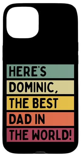 Hier ist Dominic, der beste Vater der Welt, Vatertag, Retro Hülle für iPhone 15 Plus Hier ist Dominic, der beste Vater der Welt, Vatertag, Retro Hülle für iPhone 15 Plus von Personalized Gift Ideas Dominic