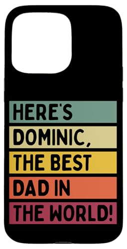 Hier ist Dominic, der beste Vater der Welt, Vatertag, Retro Hülle für iPhone 15 Pro Max Hier ist Dominic, der beste Vater der Welt, Vatertag, Retro Hülle für iPhone 15 Pro Max von Personalized Gift Ideas Dominic