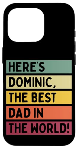 Hier ist Dominic, der beste Vater der Welt, Vatertag, Retro Hülle für iPhone 16 Pro Hier ist Dominic, der beste Vater der Welt, Vatertag, Retro Hülle für iPhone 16 Pro von Personalized Gift Ideas Dominic