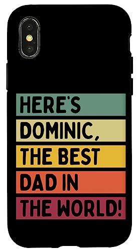 Hier ist Dominic, der beste Vater der Welt, Vatertag, Retro Hülle für iPhone X/XS Hier ist Dominic, der beste Vater der Welt, Vatertag, Retro Hülle für iPhone X/XS von Personalized Gift Ideas Dominic
