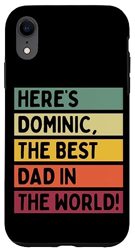 Hier ist Dominic, der beste Vater der Welt, Vatertag, Retro Hülle für iPhone XR Hier ist Dominic, der beste Vater der Welt, Vatertag, Retro Hülle für iPhone XR von Personalized Gift Ideas Dominic