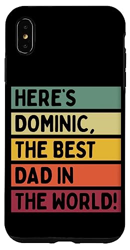 Hier ist Dominic, der beste Vater der Welt, Vatertag, Retro Hülle für iPhone XS Max Hier ist Dominic, der beste Vater der Welt, Vatertag, Retro Hülle für iPhone XS Max von Personalized Gift Ideas Dominic