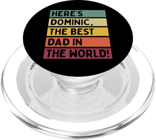 Hier ist Dominic, der beste Vater der Welt, Vatertag, Retro PopSockets PopGrip für MagSafe Hier ist Dominic, der beste Vater der Welt, Vatertag, Retro PopSockets PopGrip für MagSafe von Personalized Gift Ideas Dominic