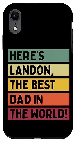 Hier ist Landon, der beste Vater der Welt, Vatertag, Retro Hülle für iPhone XR von Personalized Gift Ideas Landon