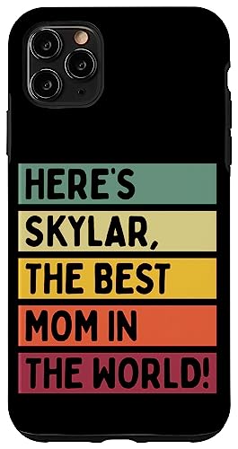 Hier ist Skylar, die beste Mutter der Welt, Muttertags-Retro Hülle für iPhone 11 Pro Max von Personalized Gift Ideas Skylar