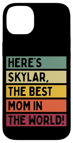 Hier ist Skylar, die beste Mutter der Welt, Muttertags-Retro Hülle für iPhone 14 Plus Hier ist Skylar, die beste Mutter der Welt, Muttertags-Retro Hülle für iPhone 14 Plus von Personalized Gift Ideas Skylar