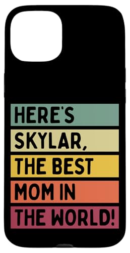 Hier ist Skylar, die beste Mutter der Welt, Muttertags-Retro Hülle für iPhone 15 Plus von Personalized Gift Ideas Skylar