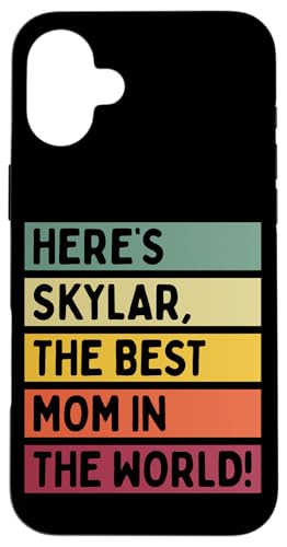 Hier ist Skylar, die beste Mutter der Welt, Muttertags-Retro Hülle für iPhone 16 Plus von Personalized Gift Ideas Skylar