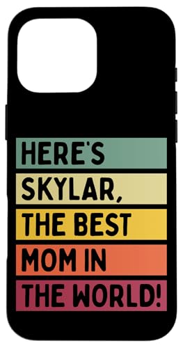 Hier ist Skylar, die beste Mutter der Welt, Muttertags-Retro Hülle für iPhone 16 Pro Max von Personalized Gift Ideas Skylar