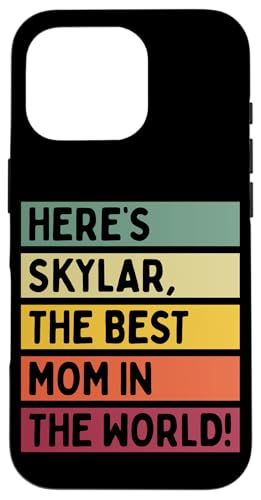 Hier ist Skylar, die beste Mutter der Welt, Muttertags-Retro Hülle für iPhone 16 Pro von Personalized Gift Ideas Skylar