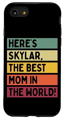 Hier ist Skylar, die beste Mutter der Welt, Muttertags-Retro Hülle für iPhone SE (2020) / 7 / 8 von Personalized Gift Ideas Skylar