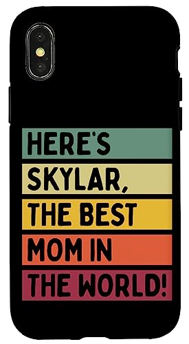 Hier ist Skylar, die beste Mutter der Welt, Muttertags-Retro Hülle für iPhone X/XS Hier ist Skylar, die beste Mutter der Welt, Muttertags-Retro Hülle für iPhone X/XS von Personalized Gift Ideas Skylar