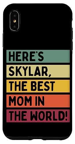 Hier ist Skylar, die beste Mutter der Welt, Muttertags-Retro Hülle für iPhone XS Max von Personalized Gift Ideas Skylar