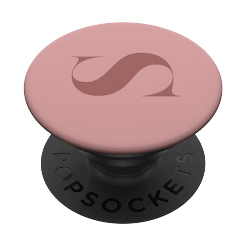 Girly Personalisierte Initialen Buchstabe S Minimalistisch PopSockets mit austauschbarem PopGrip von Personalized Initial Cute Letters for Girls