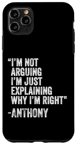 Anthony Zitat Lustiger Geburtstag Custom Name Idee Ingenieur Hülle für iPhone 11 Pro Max von Personalized Name Fathers Day outfit For Men