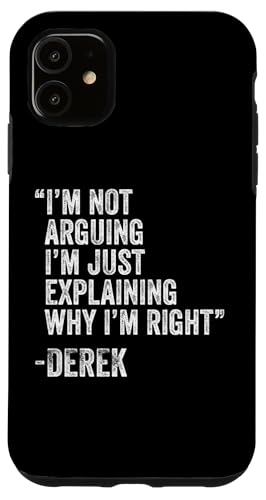 DEREK Zitat Lustiger Geburtstag Custom Name Idee Ingenieur Hülle für iPhone 11 DEREK Zitat Lustiger Geburtstag Custom Name Idee Ingenieur Hülle für iPhone 11 von Personalized Name Fathers Day outfit For Men