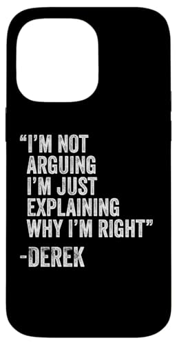 DEREK Zitat Lustiger Geburtstag Custom Name Idee Ingenieur Hülle für iPhone 14 Pro Max von Personalized Name Fathers Day outfit For Men