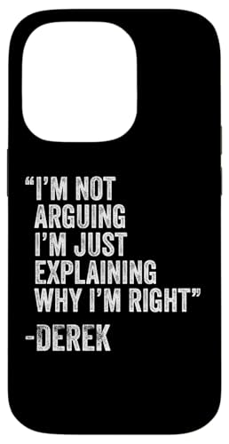 DEREK Zitat Lustiger Geburtstag Custom Name Idee Ingenieur Hülle für iPhone 14 Pro von Personalized Name Fathers Day outfit For Men