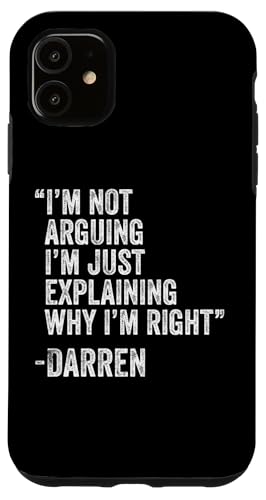 Darren Zitat Lustiger Geburtstag Custom Name Idee Ingenieur Hülle für iPhone 11 von Personalized Name Fathers Day outfit For Men