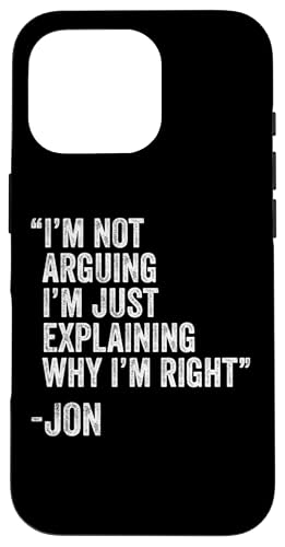 Jon Zitat Lustiger Geburtstag Custom Name Idee Ingenieur Hülle für iPhone 16 Pro von Personalized Name Fathers Day outfit For Men