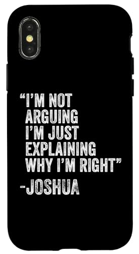 Joshua Zitat Lustiger Geburtstag Custom Name Idee Ingenieur Hülle für iPhone X/XS Joshua Zitat Lustiger Geburtstag Custom Name Idee Ingenieur Hülle für iPhone X/XS von Personalized Name Fathers Day outfit For Men