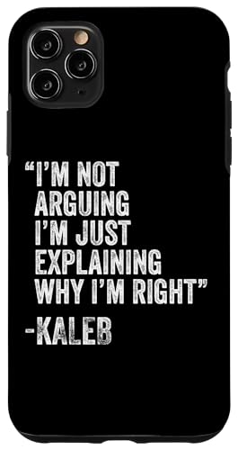 Kaleb Zitat Lustiger Geburtstag Custom Name Idee Ingenieur Hülle für iPhone 11 Pro Max von Personalized Name Fathers Day outfit For Men