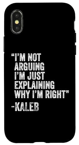 Kaleb Zitat Lustiger Geburtstag Custom Name Idee Ingenieur Hülle für iPhone X/XS von Personalized Name Fathers Day outfit For Men