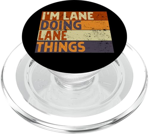 Lustiger Geburtstags-Witz mit der Aufschrift "I'm Lane Doing Lane" PopSockets PopGrip für MagSafe Lustiger Geburtstags-Witz mit der Aufschrift "I'm Lane Doing Lane" PopSockets PopGrip für MagSafe von Personalized Name Fathers Day outfit For Men