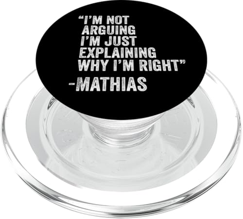 Mathias-Zitat, lustiger Geburtstag, individueller Name, Idee, Ingenieur PopSockets PopGrip für MagSafe Mathias-Zitat, lustiger Geburtstag, individueller Name, Idee, Ingenieur PopSockets PopGrip für MagSafe von Personalized Name Fathers Day outfit For Men