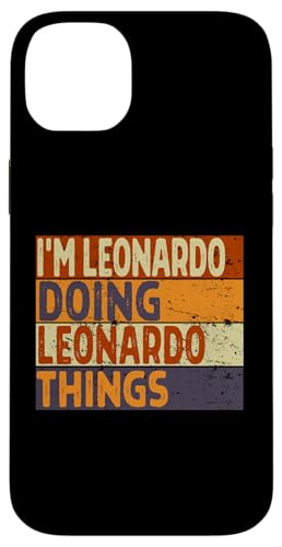 Retro I'm Leonardo Doing Leonardo Things Lustiger Geburtstags-Witz Hülle für iPhone 14 Plus Retro I'm Leonardo Doing Leonardo Things Lustiger Geburtstags-Witz Hülle für iPhone 14 Plus von Personalized Name Fathers Day outfit For Men