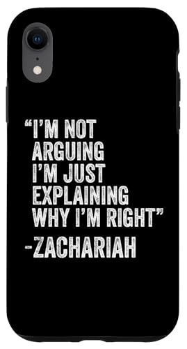 Zachariah Zitat Lustiger Geburtstag Custom Name Idee Ingenieur Hülle für iPhone XR von Personalized Name Fathers Day outfit For Men