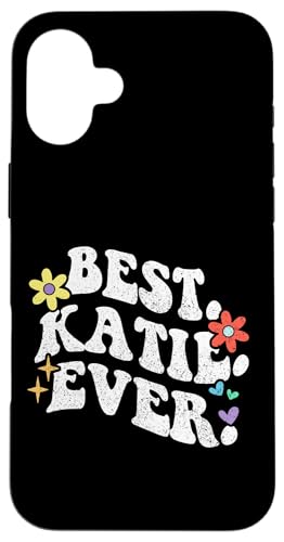 Retro Groovy Best Katie Ever Vorname Muttertag Mädchen Hülle für iPhone 16 Plus Retro Groovy Best Katie Ever Vorname Muttertag Mädchen Hülle für iPhone 16 Plus von Personalized Name Mothers Day outfit For Women
