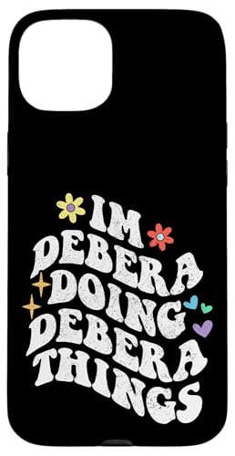 Retro Groovy I'm Debera Doing Debera Things Funny Mother Hülle für iPhone 15 Plus Retro Groovy I'm Debera Doing Debera Things Funny Mother Hülle für iPhone 15 Plus von Personalized Name Mothers Day outfit For Women